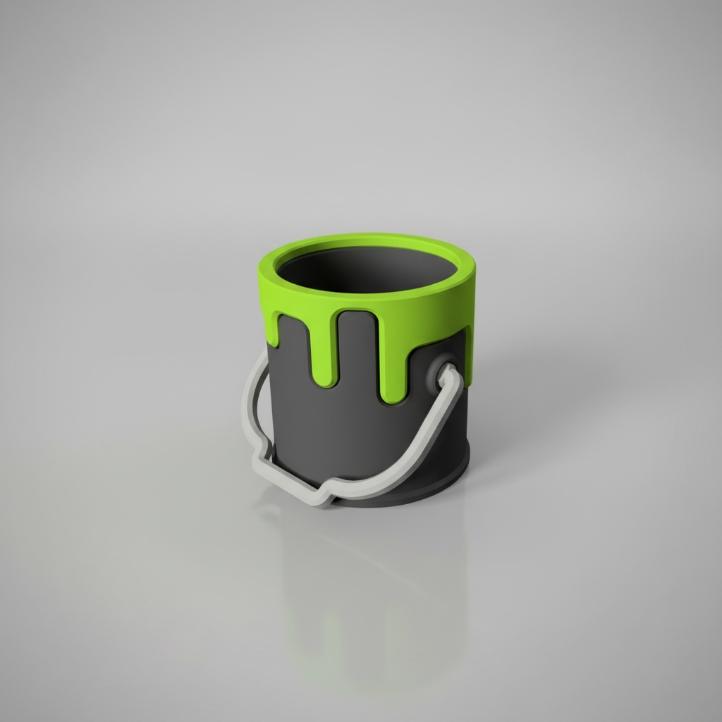 Стакан-ведро в стиле поп-арт с подтёками